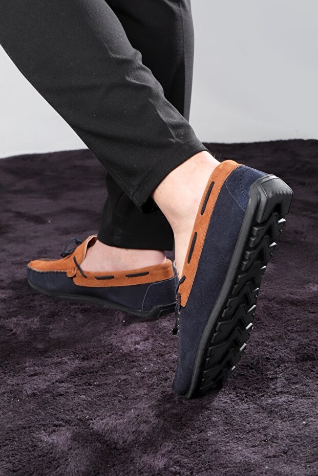 Colore Hakiki Deri Erkek Günlük Ayakkabı, Loafer Ayakkabı, Hafif Ayakkabı, Süet Loafer - 7
