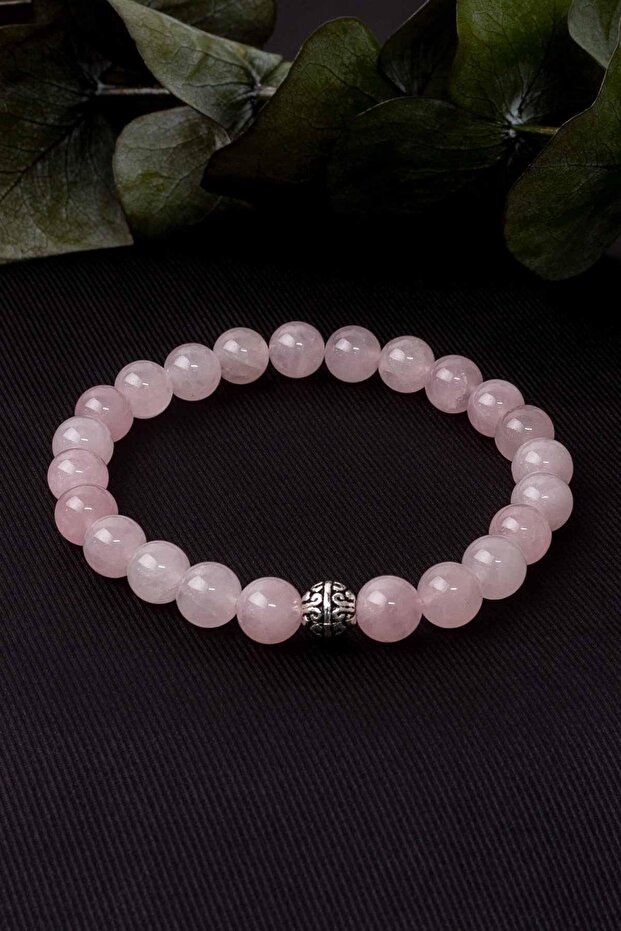 Certified Pink Quartz Natural Stone Bracelet 8 Mm Aaa Quality Surprise