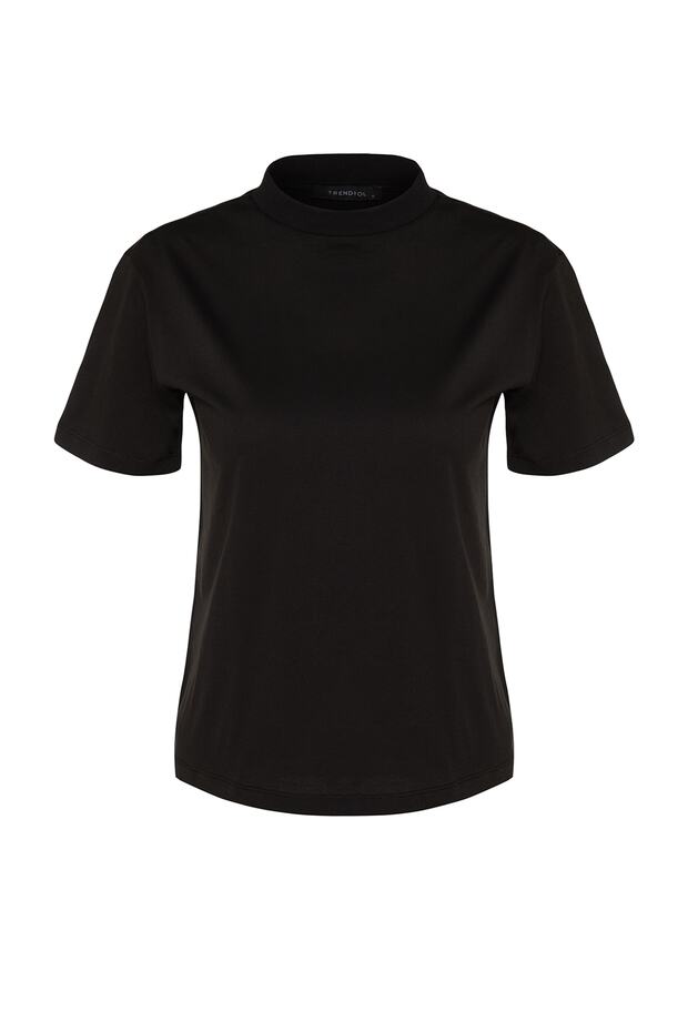 White and Black 2-Pack Basic Crew Neck Cotton Knit T-Shirts TWOSS20TS1500 - 18
