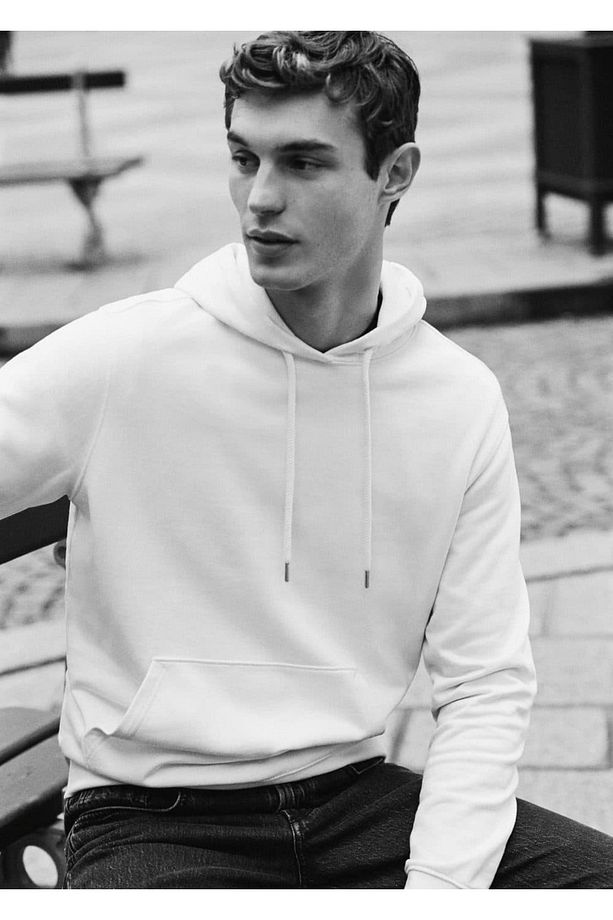 Kapüşonlu Basic Hafif Sweatshirt - 7