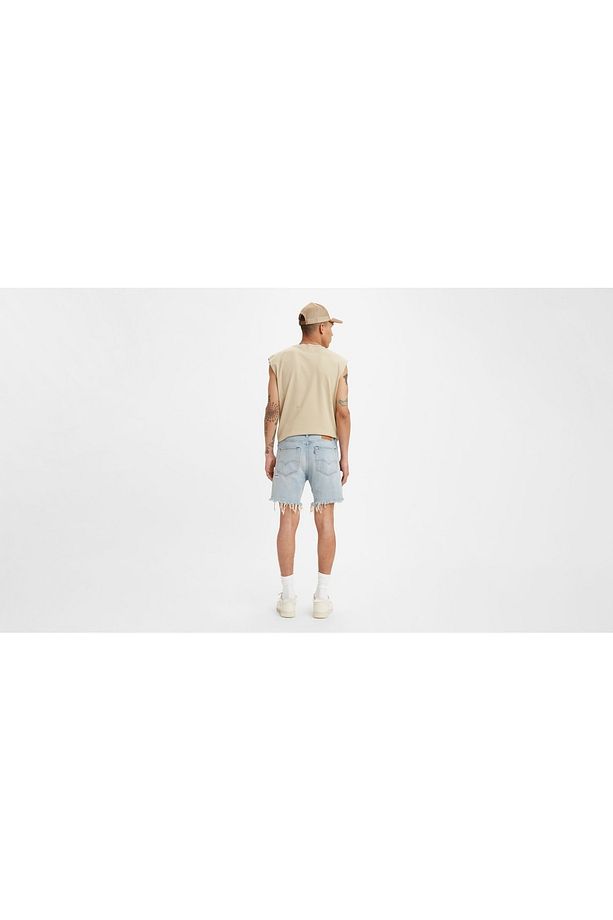 501® '93 Erkek Jean Şort - Light Indigo Destructed - 3