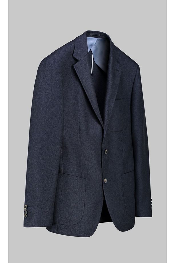 Interview Matteo Dokuma Slim Fit Lacivert Ceket - 2