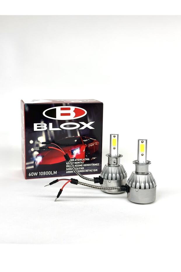 H3 Soğutmalı Led Xenon Led Zenon Şimşek Etkili Led Xenon Far Ampulü - 1