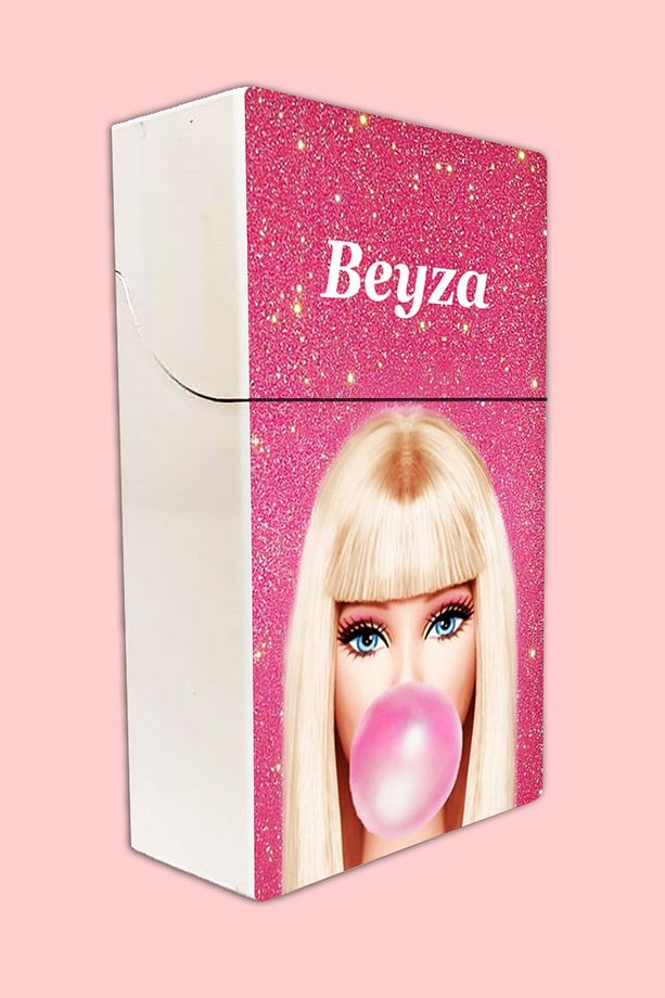 Barbie Baskılı Kişiye Özel Isimli Standart Boy Sigara Kutusu / Tabakası - 1
