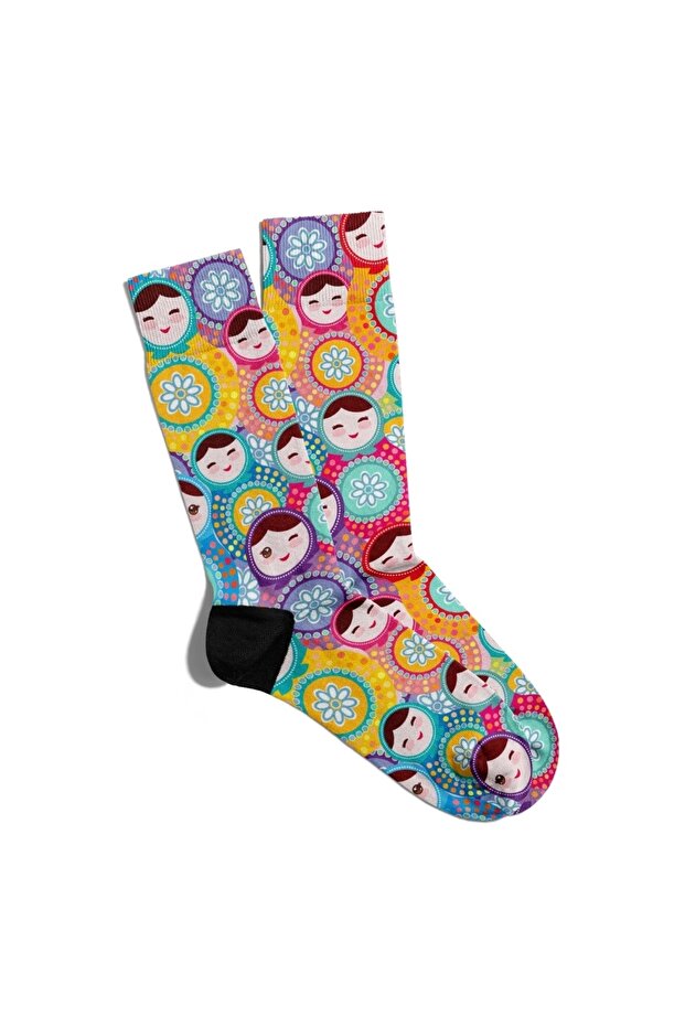 جوارب ممتعة للجنسين بنمط عرقي مطبوعة Frd Socks Ecsoket068