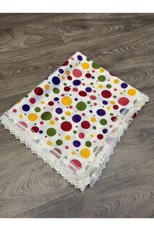 Leke Tutmaz Puantiteye Desenli Sofra Bezi, Piknik Örtüsü, Masa Örtüsü 140x175 Ölçü - 3