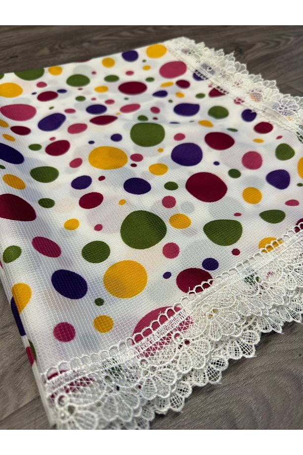 Leke Tutmaz Puantiteye Desenli Sofra Bezi, Piknik Örtüsü, Masa Örtüsü 140x175 Ölçü - 4