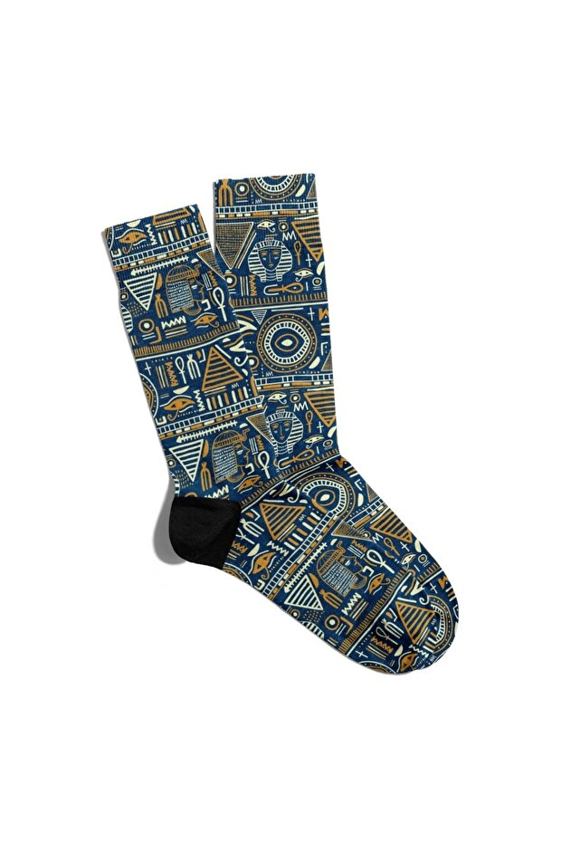 Unisex Ethnic Patterned Fun Socks - Msr Frvn Printed, Ecsoket297