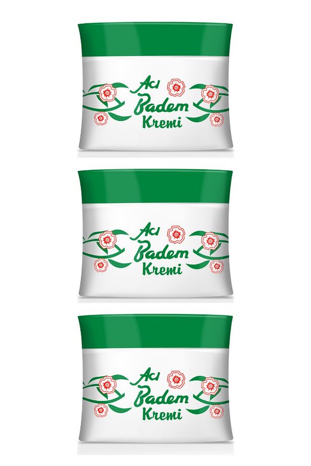 Acı Badem Kremi Kavanoz 70 ml 3 Adet - 1