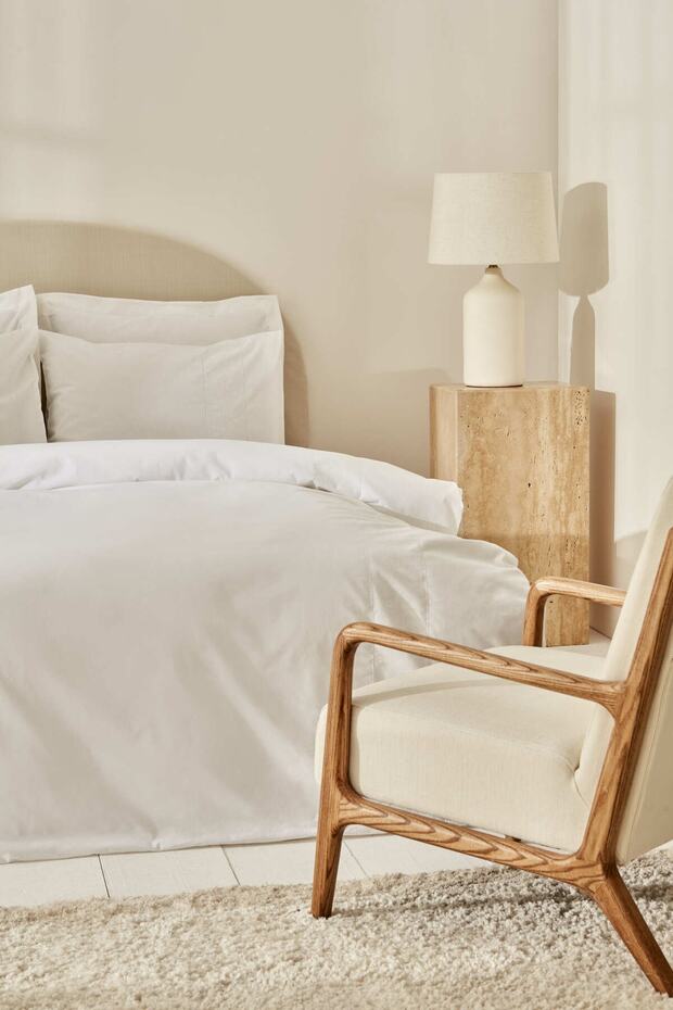 White Collection Puff %100 Pamuk Çift Kişilik Nevresim Takımı Beyaz - 3