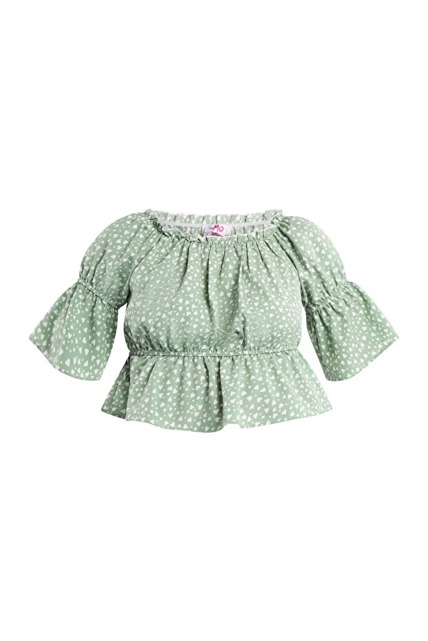 Bluse mit Herzchenprint - 1