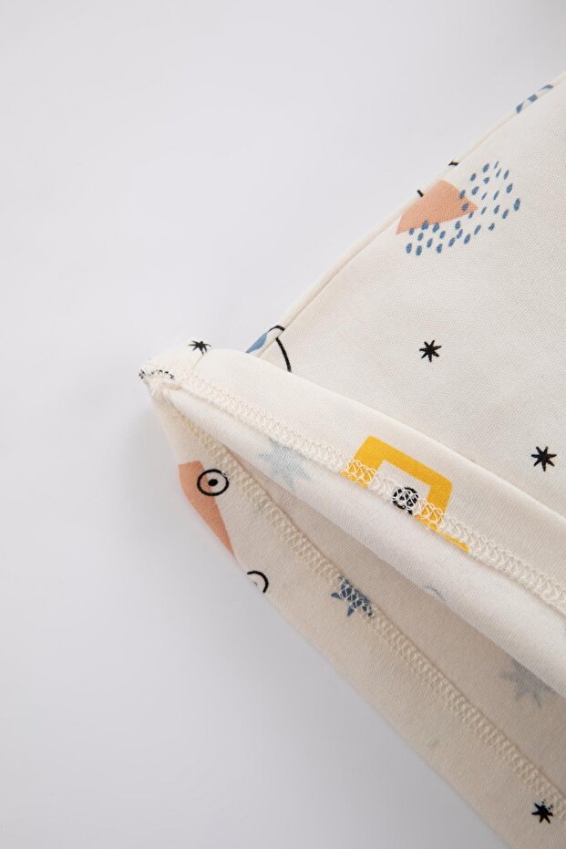 Erkek Bebek Pijama Takımı Desenli Ribana Organik Pamuk Kısa Kollu Üst Şort Z4292A223SP - 3