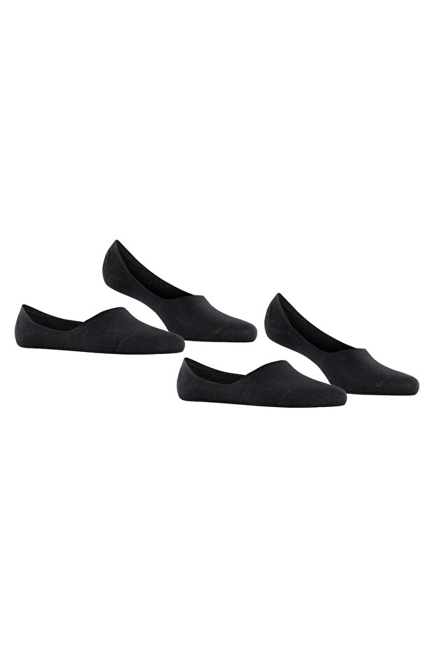 Damen Füßlinge, 2er-Pack – Everyday IN, rutschfester Absatz, einfarbig - 2