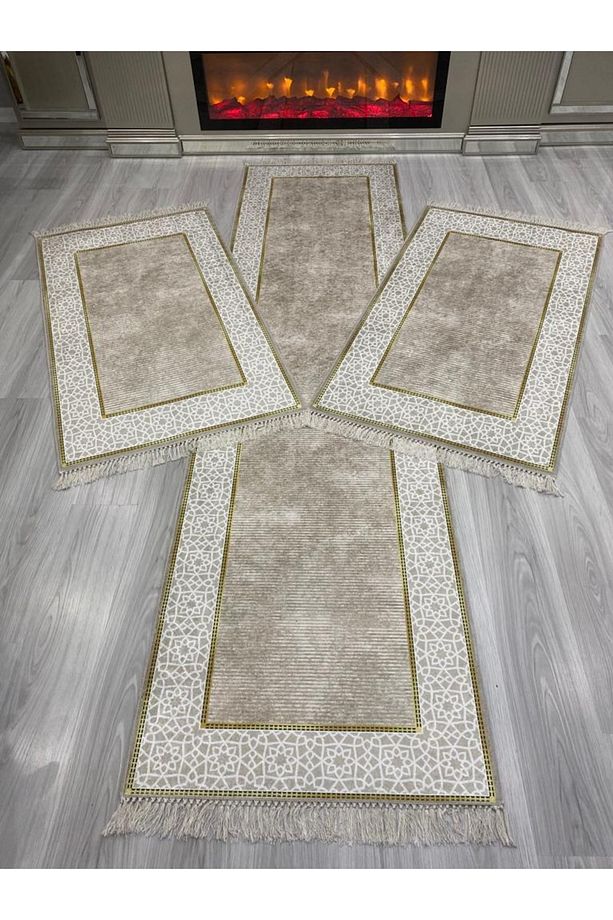 Kaymaz Taban Halı Seti 3 'lü Yatak Odası Yolluk Takımı 2 Adet 80x150 1 Adet 80x300 Cm - 1