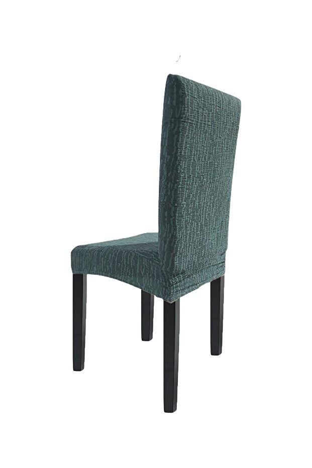 Sandalye Örtüsü Streçli Lastikli Çubuk Desen Jakarli Kumaş Esnek Salon Sandalye Kılıfı Tek Adet. - 2