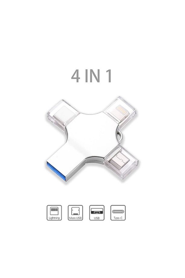 Otg Flash Bellek 4 In 1 Usb Type-ce Ios Lightning Otg Hepsi Bir Arada Usb 3.0 32 Gb Gly- 25 - 3