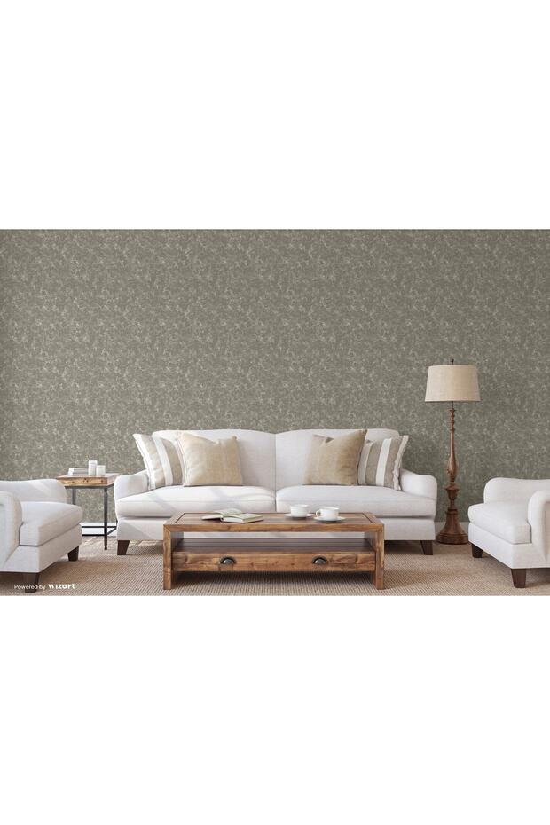 Seyyah 1304-5 Plain Patterned Wallpaper (grey) - 4