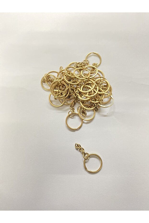 Keychain Ring Gold Color 100 Pieces