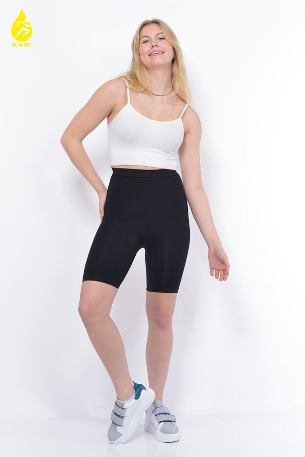 High Waist Firming Shaper Black Premium Shorts
