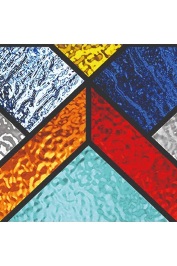 Self Adhesive Glass Coating Foil For Glass Series Stained Glass Appearance (5mx45cm)