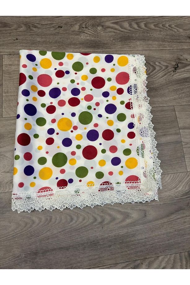 Leke Tutmaz Puantiteye Desenli Sofra Bezi, Piknik Örtüsü, Masa Örtüsü 140x175 Ölçü - 5