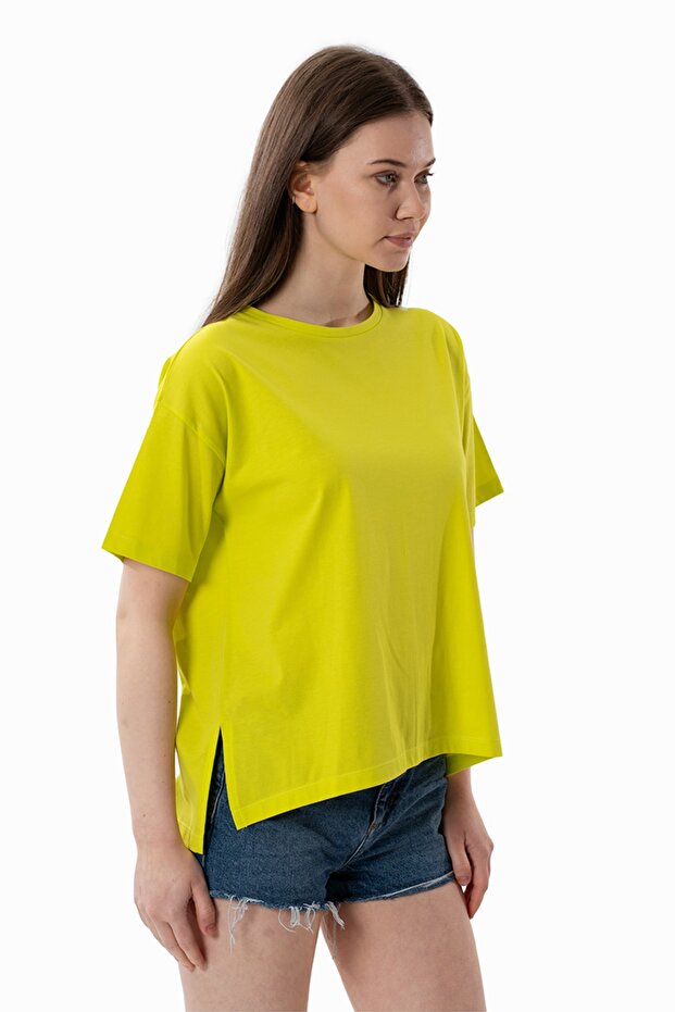 Pamuklu Oversize Basic T-shirt - 2