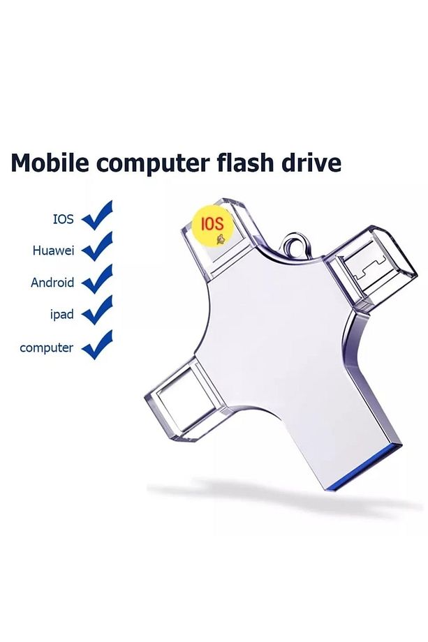 Otg Flash Bellek 4 In 1 Usb Type-ce Ios Lightning Otg Hepsi Bir Arada Usb 3.0 32 Gb Gly- 25 - 2