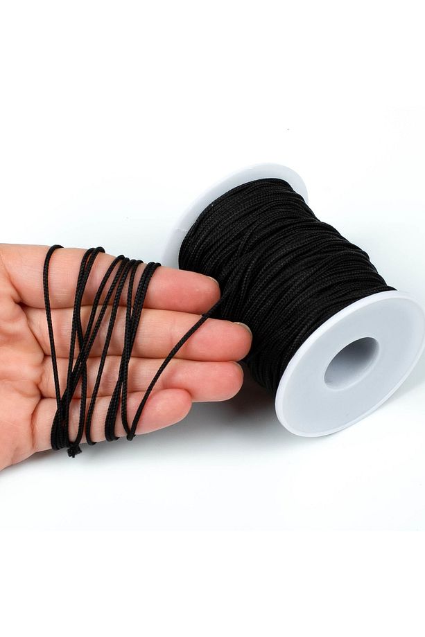 10 Metre - 1.5 Mm Paracord Ip, Bileklik Ipi, Takı Ipi, Örgü Ip, Siyah Renk. 1. Kalite - 1