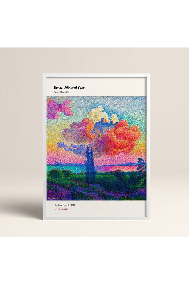 Framed Modern Henri-Edmond Cross 30X40Cm 40X60Cm 50X70Cm Black White Wood Mdn005