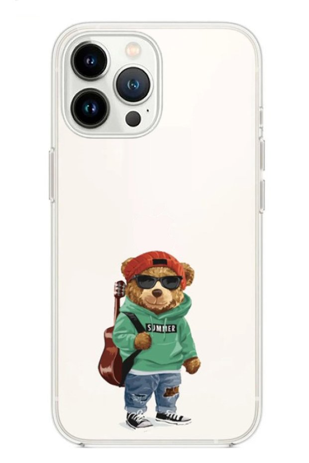 iPhone 14 Pro Max Compatible Teddy Bear 1 Transparent Phone Case