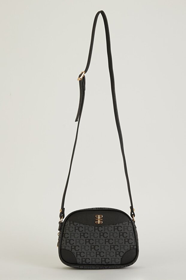 Anthracite Tram Alphabet Women's Shoulder Bag 05Po22Y1534