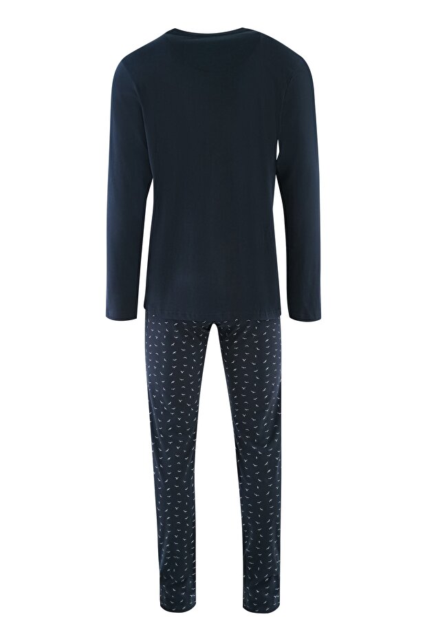 Basic Schlafanzug lang - Baumwolle - 2