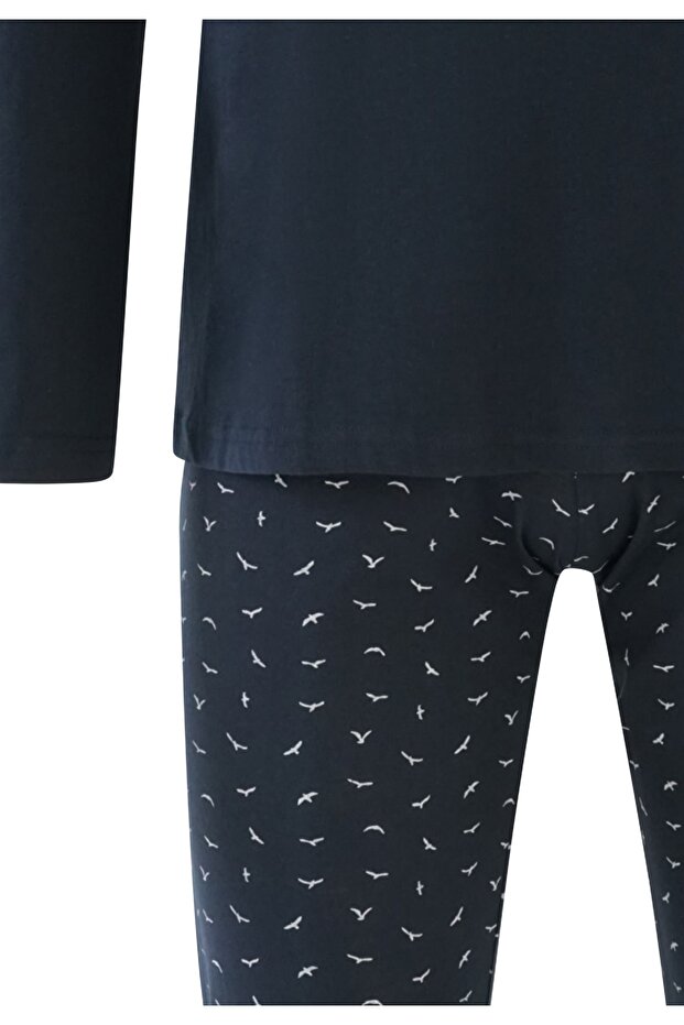 Basic Schlafanzug lang - Baumwolle - 3