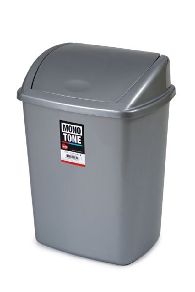26 Liter Click Lid Trash Can No:4 Gray - Bo842