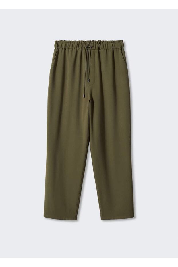 Bağcıklı Dökümlü Pantolon - 3