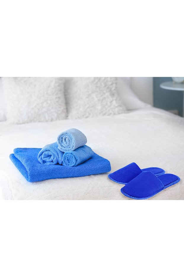 Towel Dark Blue Hotel Slippers 10 Pairs