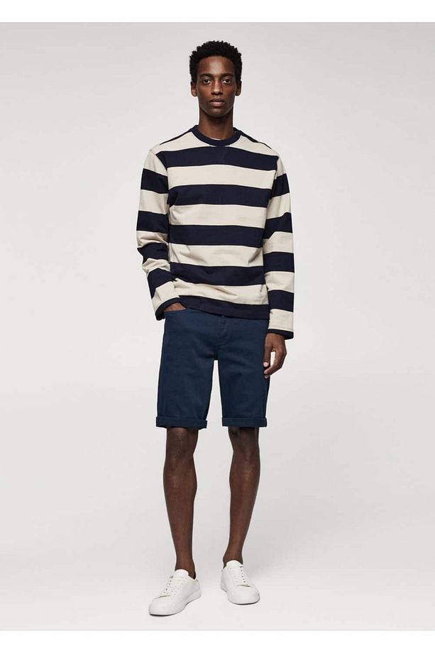 Dar Kesim Denim Bermuda Şort - 2