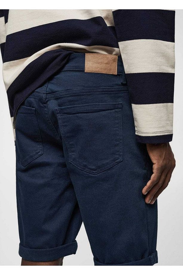 Dar Kesim Denim Bermuda Şort - 8