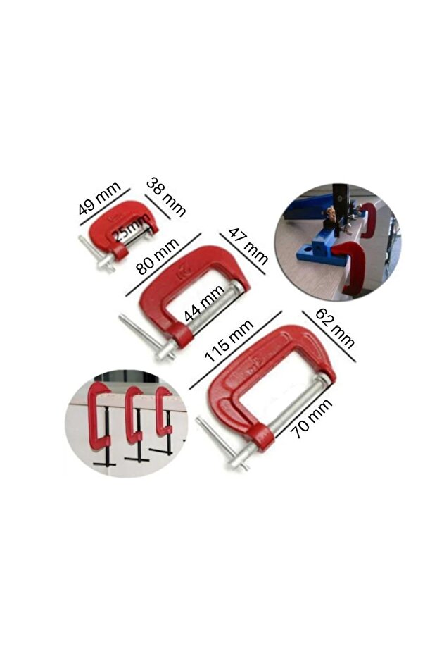 3 Parça Mengene Işkence Hobi Seti 3 Lü Mengene Set - 3