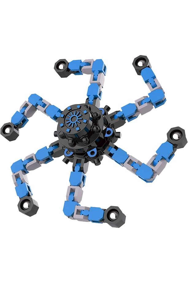 Transforming Fidget Spinners Dönüştürülebilir Robot Oyuncak Stres Çarkı Mavi 1 Adet - Tekli - 3+ Yaş - 4