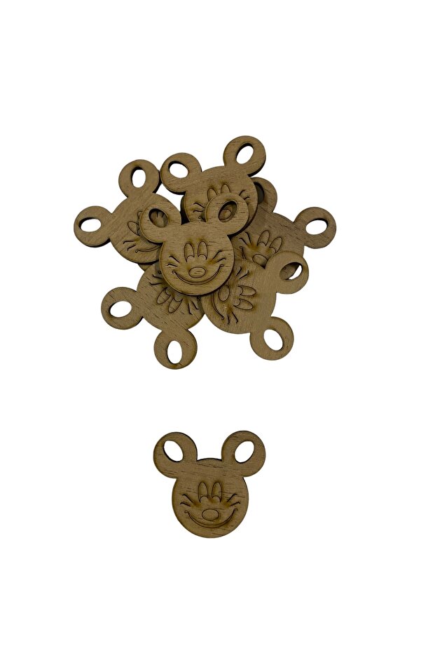 10 Pieces Wooden Mickey Mouse Ornament, Fun and Stylish Decorative Option