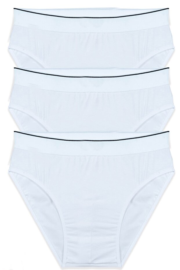 3-Piece Men's White Modal Cotton Soft Breathable Briefs