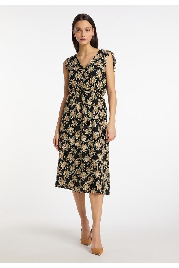 Kleid mit floralem Yazdır Qisha - 1