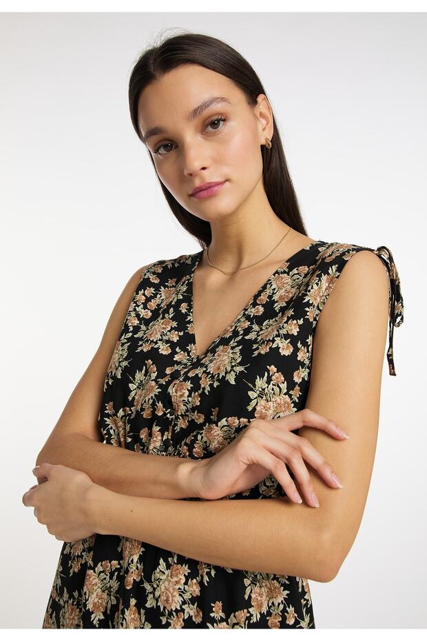 Kleid mit floralem Yazdır Qisha - 2