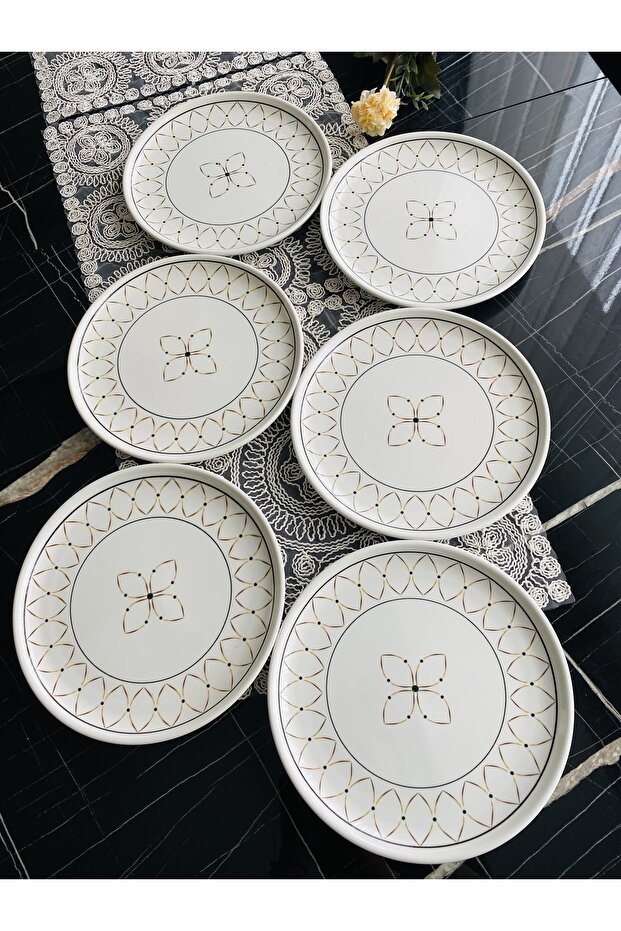 Gold Elips 6’lı Servis Tabağı - 1