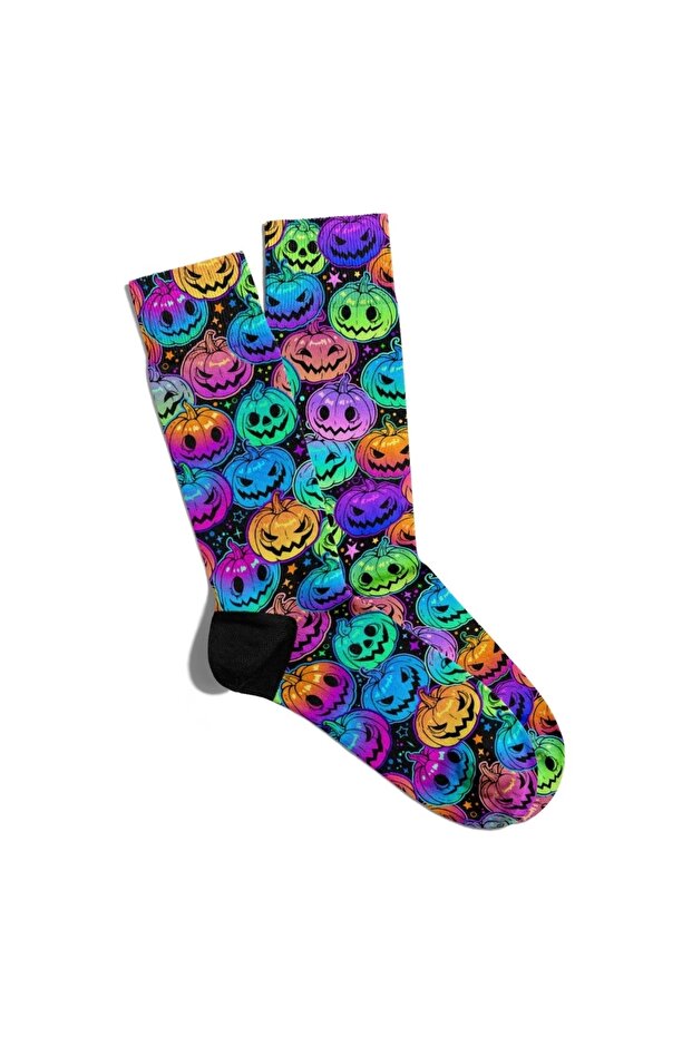 Fun Socks Unisex Halloween Skull Printed Socks Ecsoket243