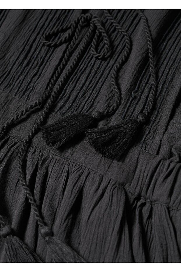 Kadın Siyah Elbise - 7