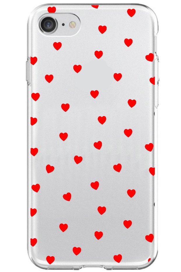 Iphone 6/6s Compatible Tiny Hearts Slience Transparent Phone Case