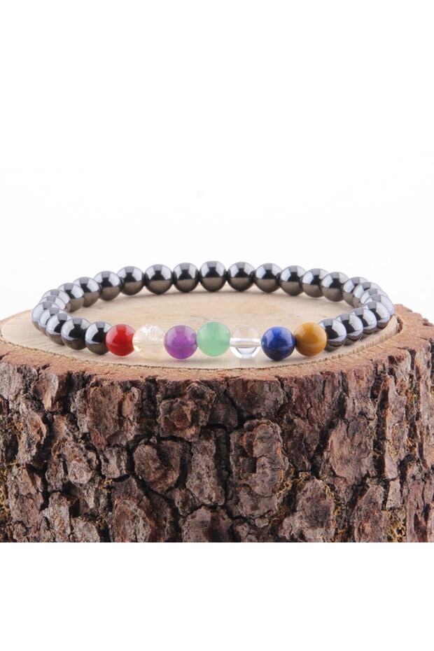 6mm Hematite Bracelet - Natural Stone Quartz-Agate-Lapis-Citrine-Tangle-Eye-Aventurine
