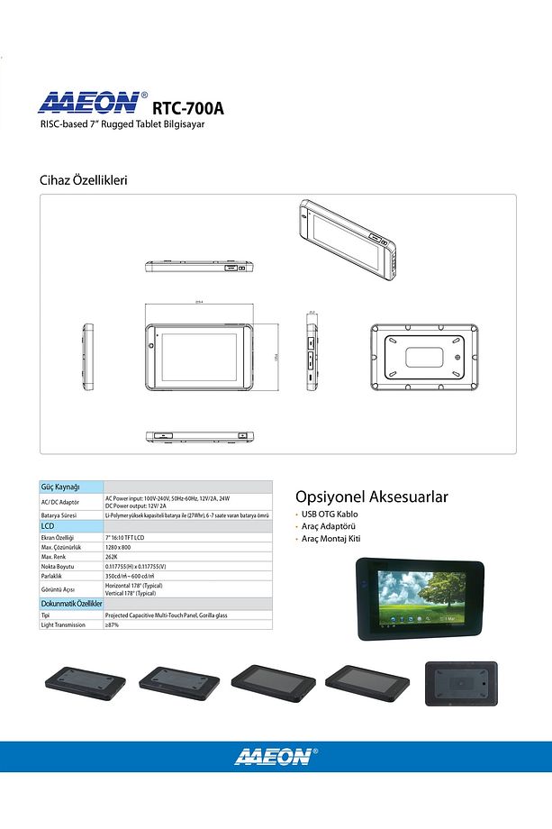 Rtc 700a 7” Rugged Tablet Pc - 4